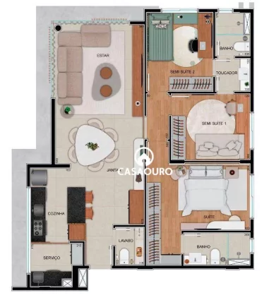 Imagem Apartamento com 3 quartos à venda, 103 m² - Serra - Belo Horizonte/MG