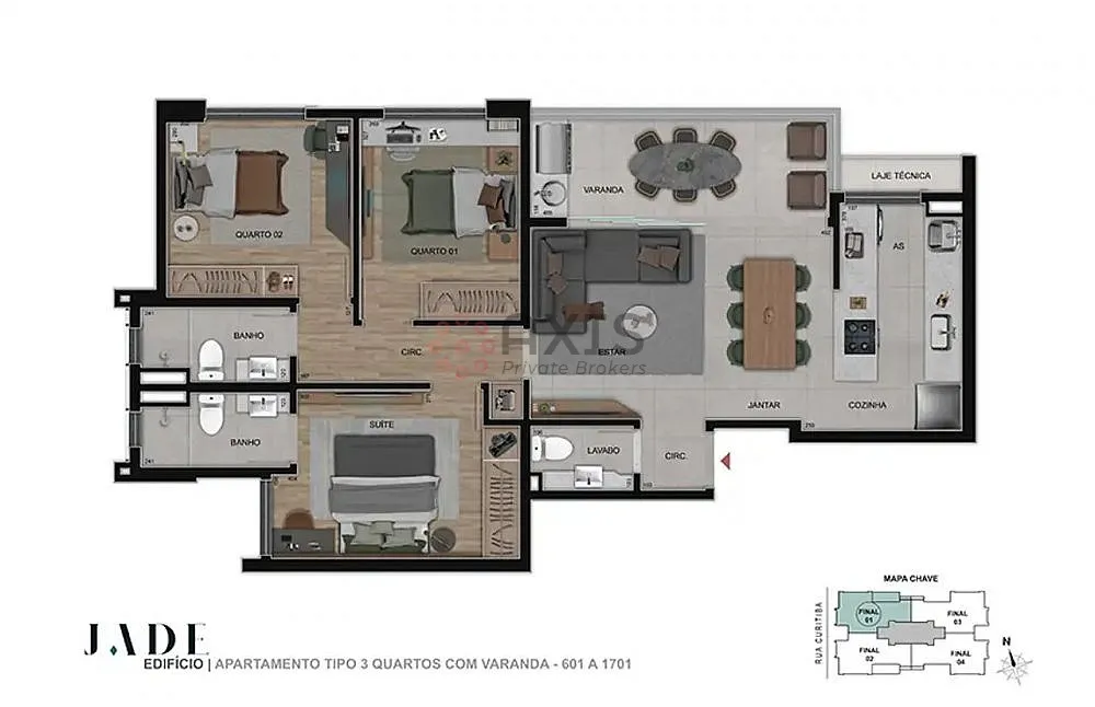 Imagem Apartamento 3 quartos em Lourdes - Lazer completo