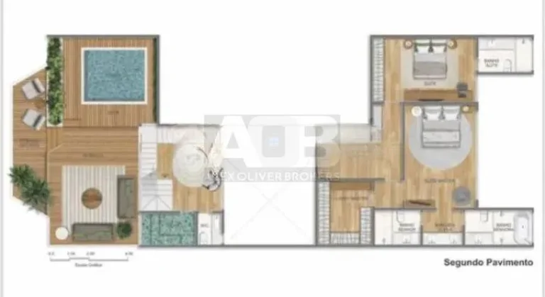 Imagem Cobertura Duplex à venda no Leblon, 4quartos, 326m2, 3vagas, vista mar!