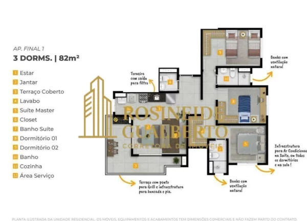 Imagem Apartamento 3 dormitórios a venda - Porto Novo - Caraguatatuba.