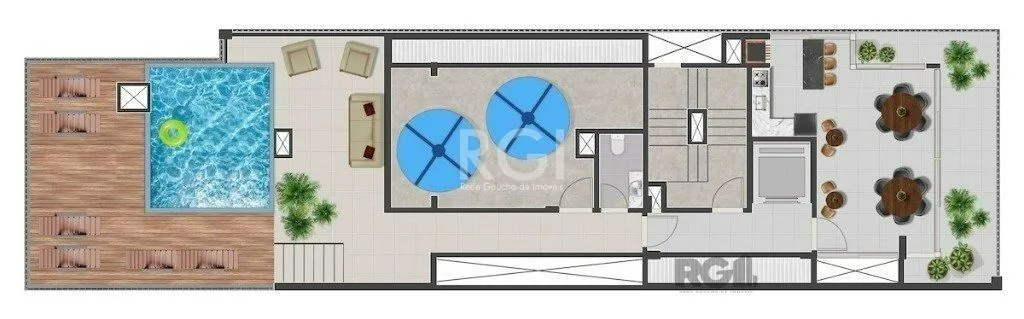 Imagem Apartamento para Venda - 50.88m², 1 dormitório, 1 vaga - Centro