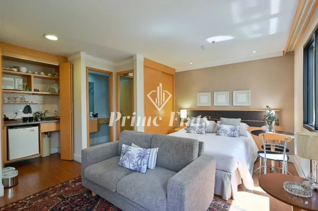 Imagem Flat disponível para locação no Transamerica Executive Jardins, com 45m², 2 dormitórios e 1 vaga