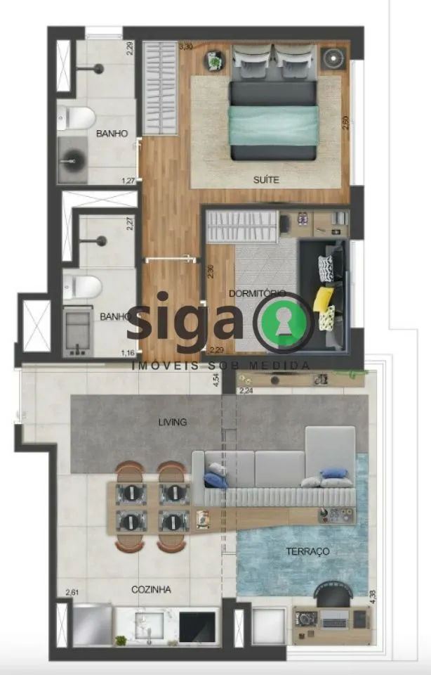 Imagem Apartamento para venda no Campo Belo, São Paulo - SP
