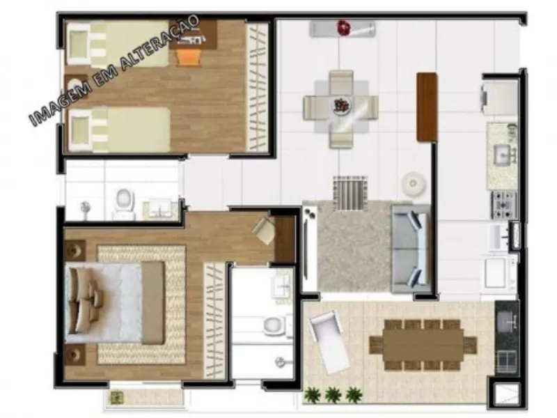 Imagem Apartamento de 2 quartos com 1 suíte e 66m² no Condomínio All Park São Caetano, Santa Maria - São Caetano do Sul-SP