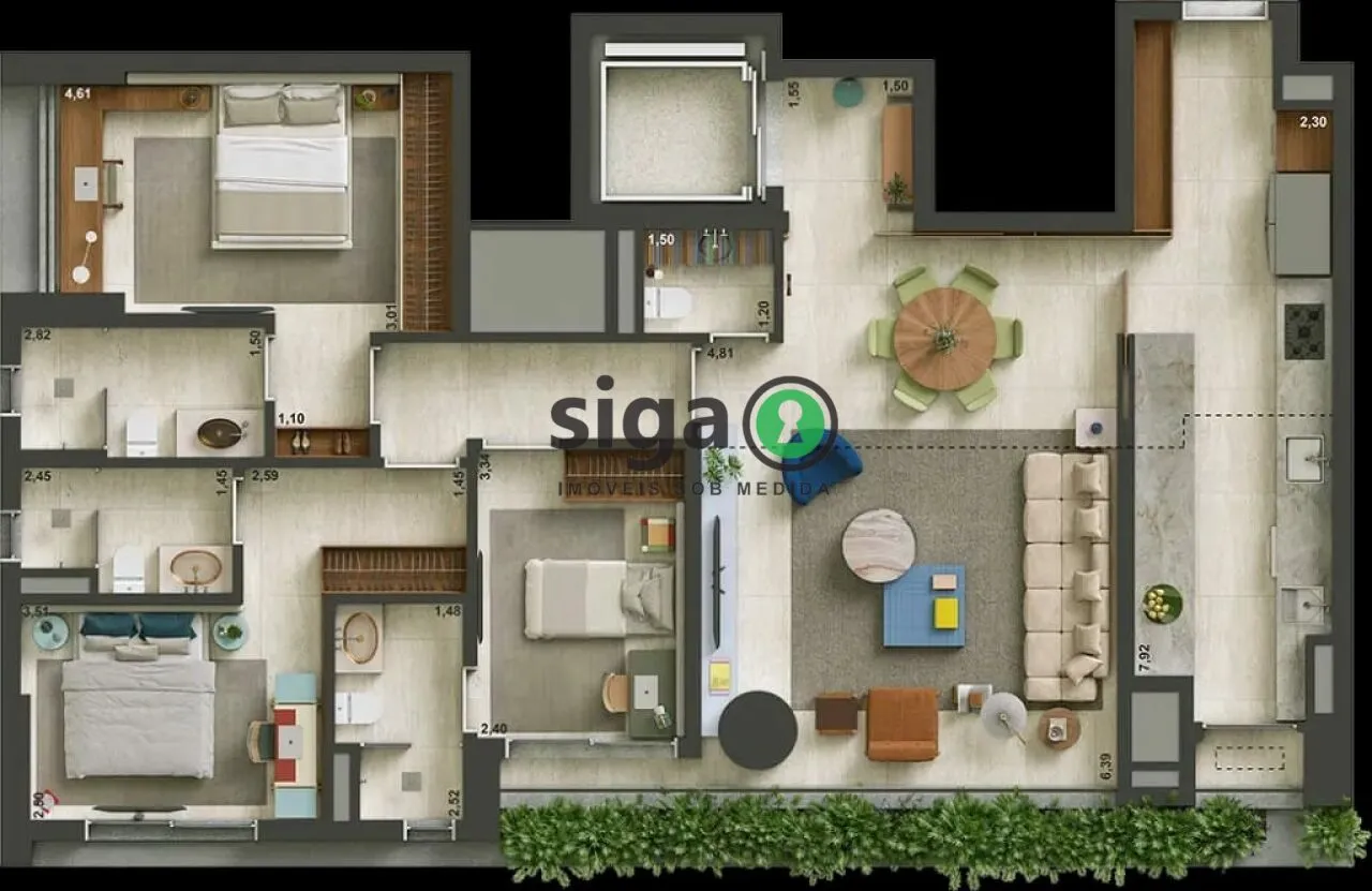 Imagem Apartamento de Alto Padrão no Brooklin com Lazer de Clube ? 3 Suítes