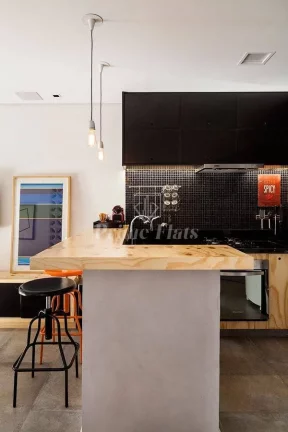 Imagem Flat disponível para venda no Contemporâneo Home e Service, com 42m², 1 dormitório e 1 vaga