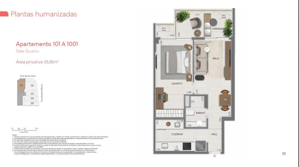 Imagem Lis Copacabana - Studio | Rua Santa Clara, Copacabana