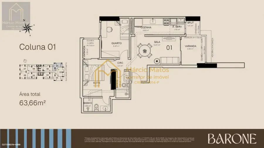 Imagem APARTAMENTO PARA VENDA EM VILA VELHA, JOCKEY DE ITAPARICA, 2 DORMITÓRIOS, 1 SUÍTE, 2 BANHEIROS, 1 VAGA