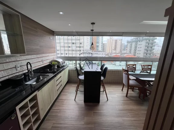 Imagem Apartamento Quadra Mar para Venda em Praia Grande, Guilhermina, 4 dormitórios, 3 suítes, 4 banheiros, 2 vagas