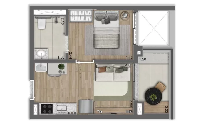 Imagem CAMINO ALTO DA BOA VISTA - YUNY - Studio de 32m² (NR), apenas 220 metros do metrô Alto da Boa Vista!