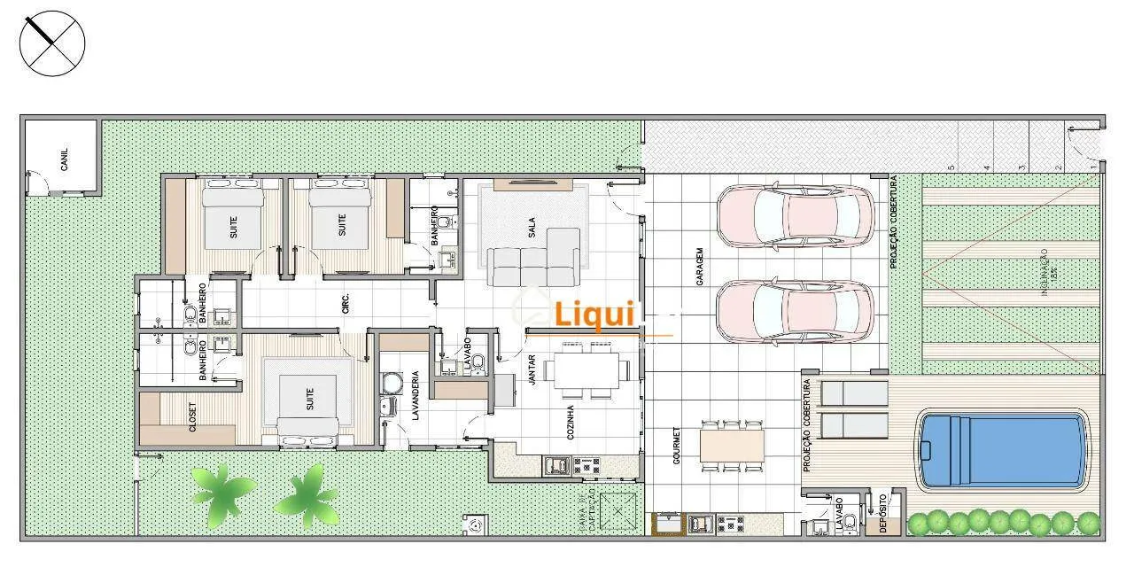 Imagem Casa à Venda no Montevidéu com 3 Suítes, Piscina, Espaço Gourmet e Amplo Quintal Próxima ao Alphaville IV