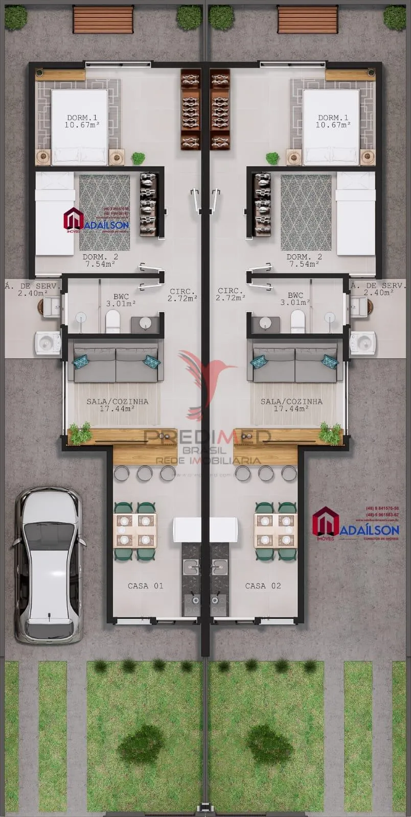 Imagem Casa com 2 Quartos um suíte 2 banheiros à Venda, por R$ 395.000