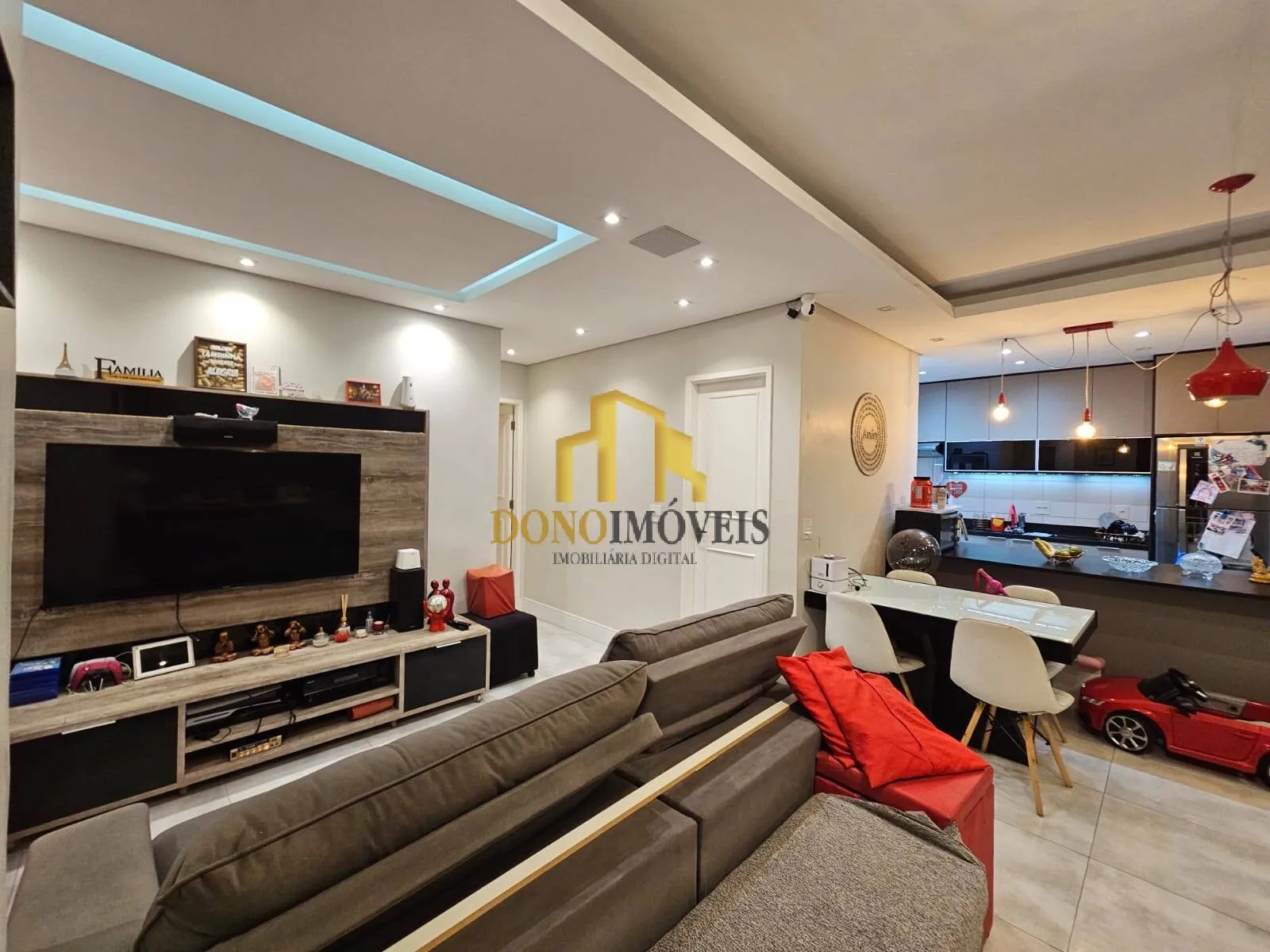 Imagem Apto 80 m² 2 dorms 1 suíte 2 vagas cobertas sala ampliada sacada gourmet