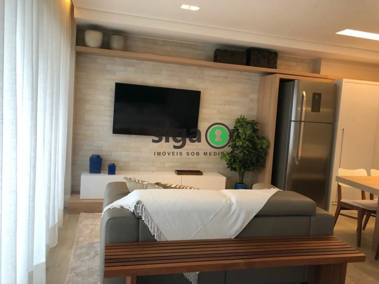 Imagem Apartamento com 49m² à venda, MOBILIADO, 1 quarto, 1 banheiro e 1 vaga, Chácara Santo Antonio