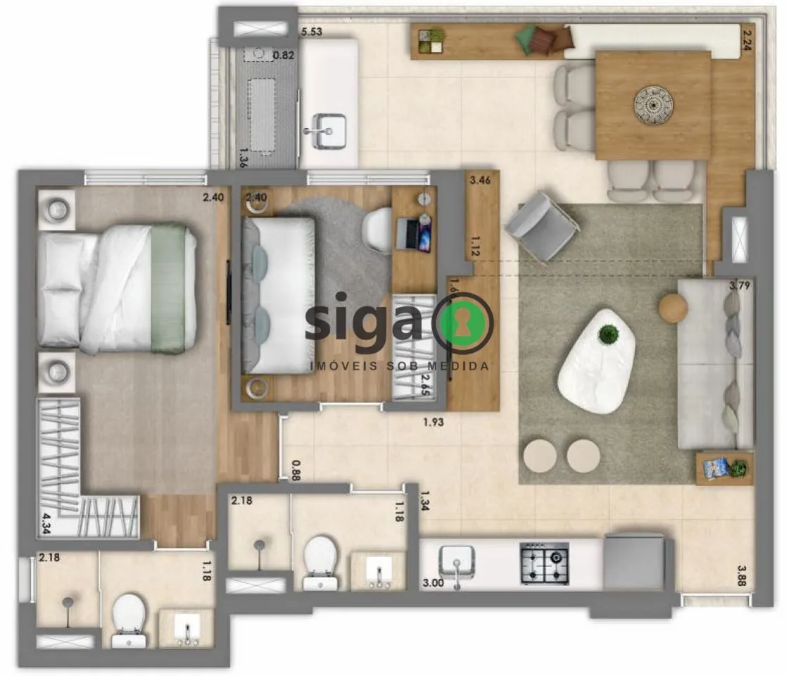 Imagem Apartamento à venda 2 Quartos, 1 Vaga, 63m², Vila Mariana-SP