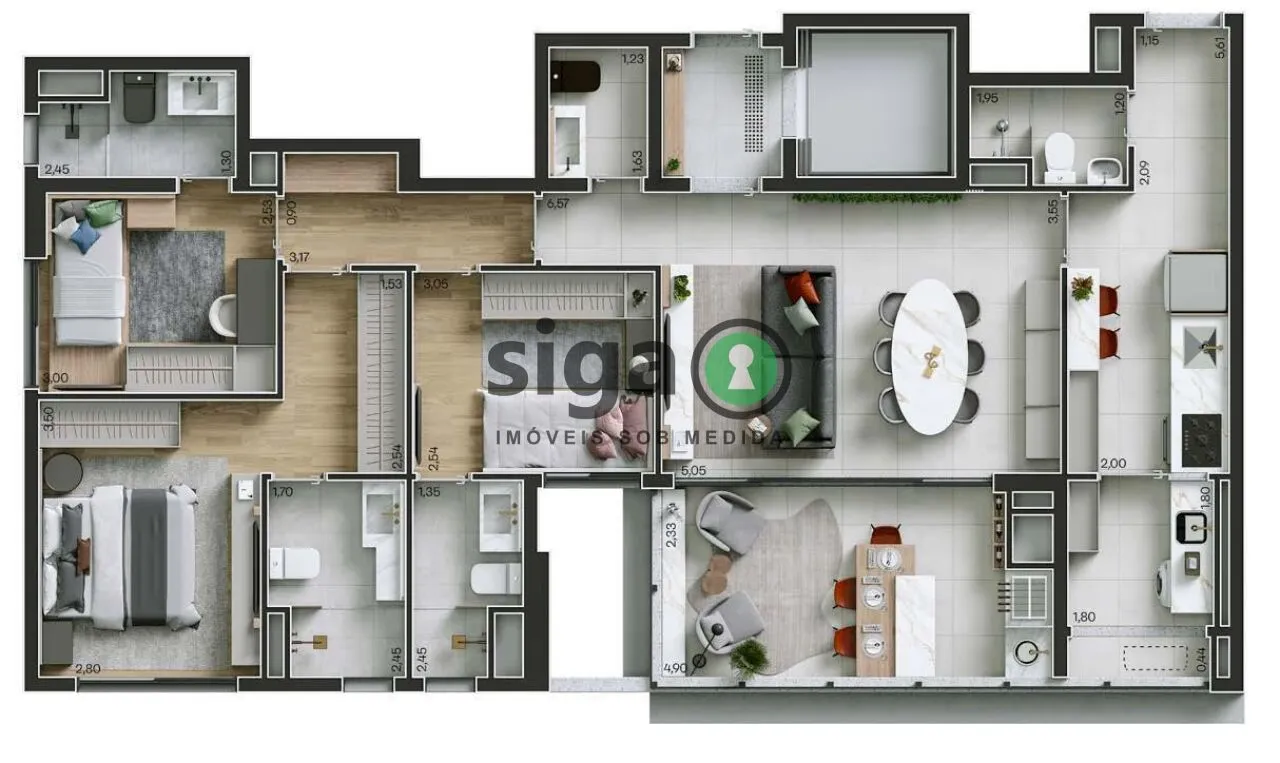Imagem Apartamento de 110m² com 3 suítes em Perdizes e lazer de alto padrão