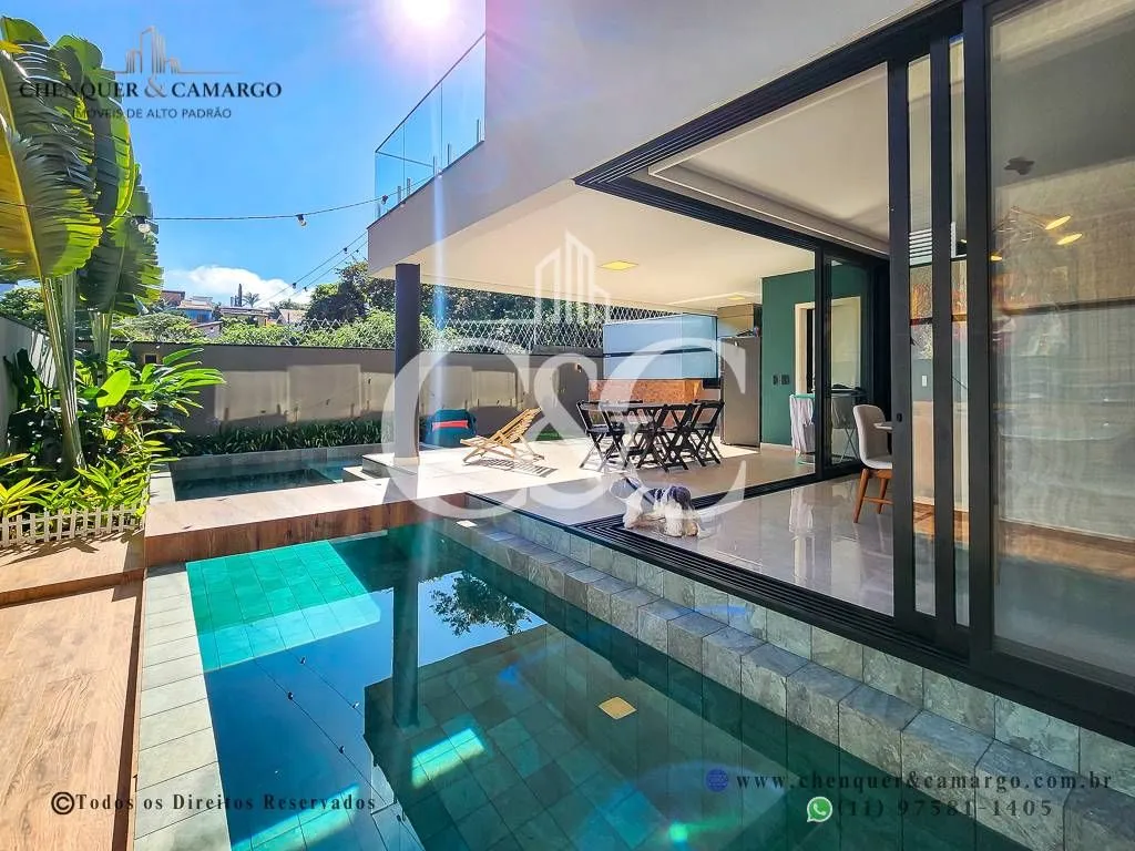 Imagem Casa à venda no Village das Flores Jundiaí, nova, mobiliada, 3 suítes e piscina