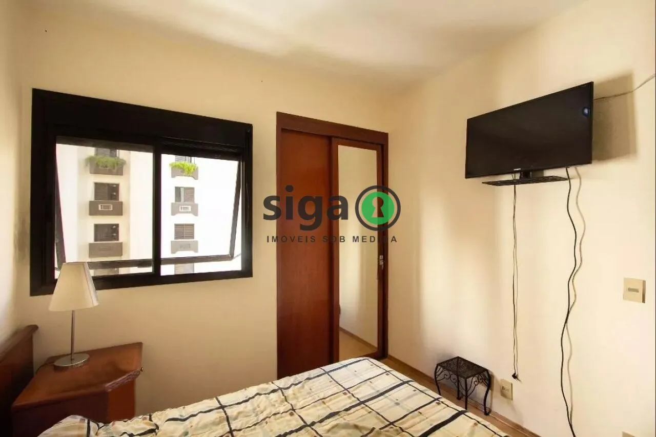 Imagem Apartamento 37 m² em Moema | 1 Dorm, Vaga Livre e Piscina no Condomínio