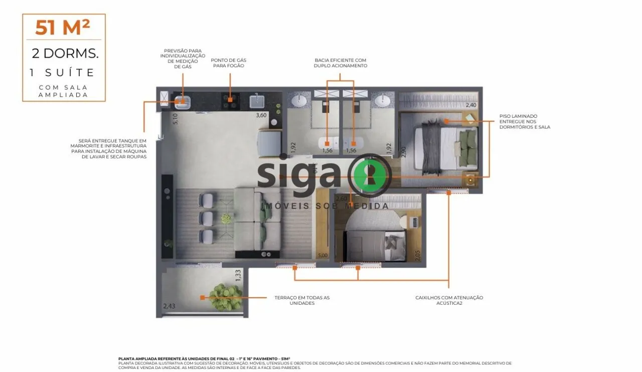 Imagem Apartamento para venda em Santo Amaro 03 dormitórios, São Paulo - SP