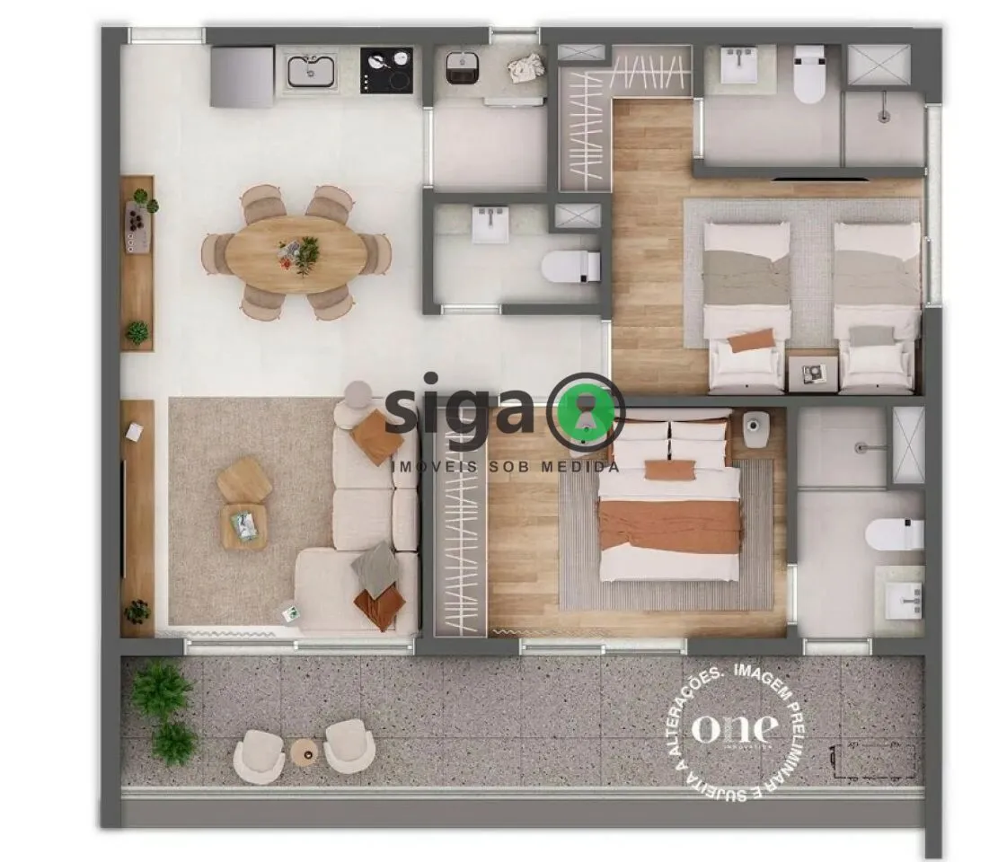 Imagem Apartamento para venda em Pinheiros 02 suítes, São Paulo - SP