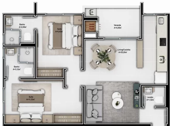 Imagem Santorini Residence - Apartamento à venda no bairro Ingleses do Rio Vermelho - Florianópolis/SC