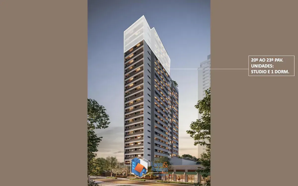 Imagem Apartamento para venda em Cidade Monções com 1 quarto, sendo 1 suíte, 24m²