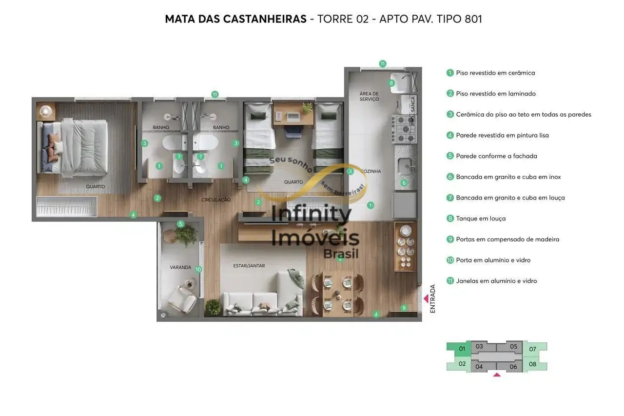 Imagem MATA DAS CASTANHEIRAS - Apartamento à venda no bairro Perobas - Contagem/MG