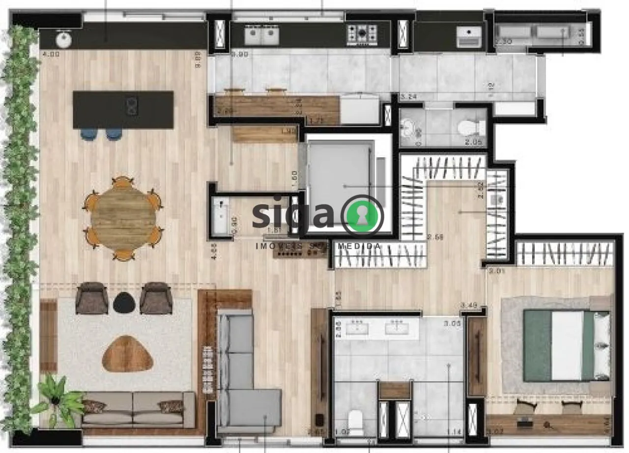 Imagem Apartamento a Venda nos Jardim de 135m² com 2 Suítes e 2 Vagas - São Paulo