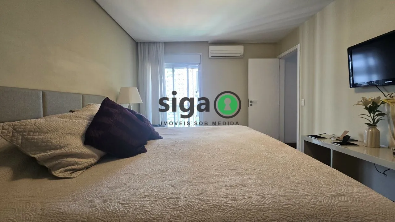 Imagem Alto Padrão em Andar Alto - 198m² com 3 Suítes - Hall social Privativo - Quadra de Tênis