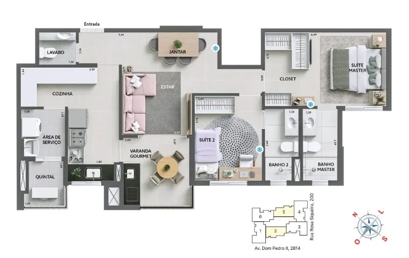 Imagem Mirai Campestre Patriani, apartamento à venda e locação com 2 quartos em Campestre Santo André SP