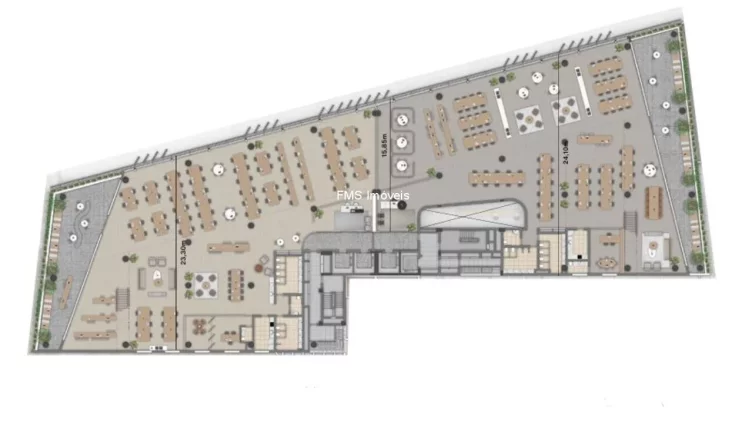 Imagem Conjunto comercial com 1.790m² para locação em Pinheiros.