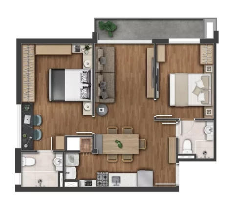 Imagem Two - Apartamento à venda no bairro Santa Cecília - Porto Alegre/RS