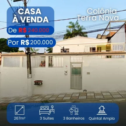 Foto do imóvel Casa com 3 suítes , com ótimo preço , disponível para venda em Manaus