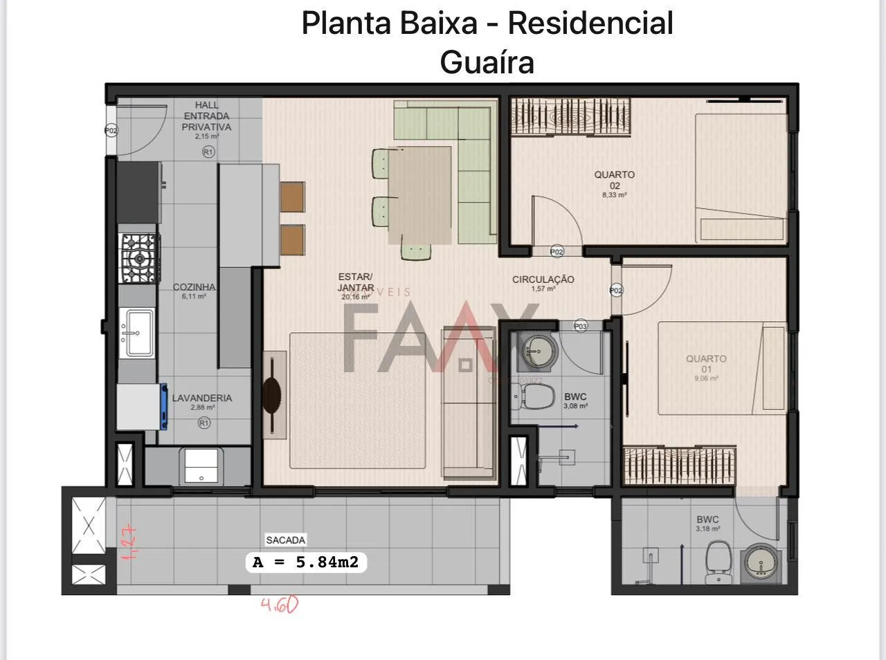 Imagem Apartamento à venda ao lado do Guairá Country Clube na Santa Cruz GUARAPUAVA-PR