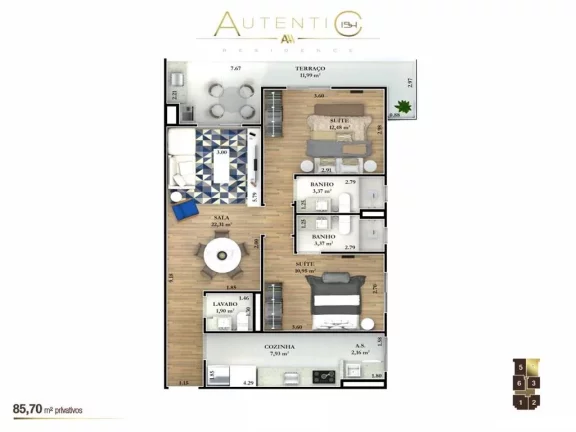 Foto do imóvel Apartamento com 2 dorms, Canto do Forte, Praia Grande - R$ 565 mil, Cod: 2311 em Rua Otelo Rodrigues Franco