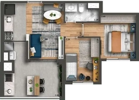 Imagem O Smart Home traz toda a qualidade com o melhor custo-benefício da Nova Klabin. Um condomínio de a...