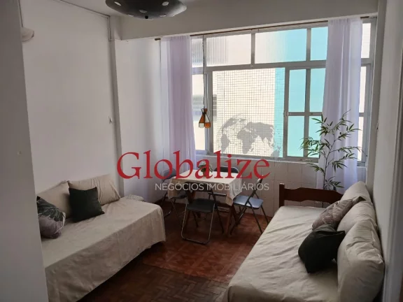 Imagem Belo apartamento em Santos no bairro da Pompéia em prédio na avenida da praia de 1 dormitório à venda por R$ 350.000,00.