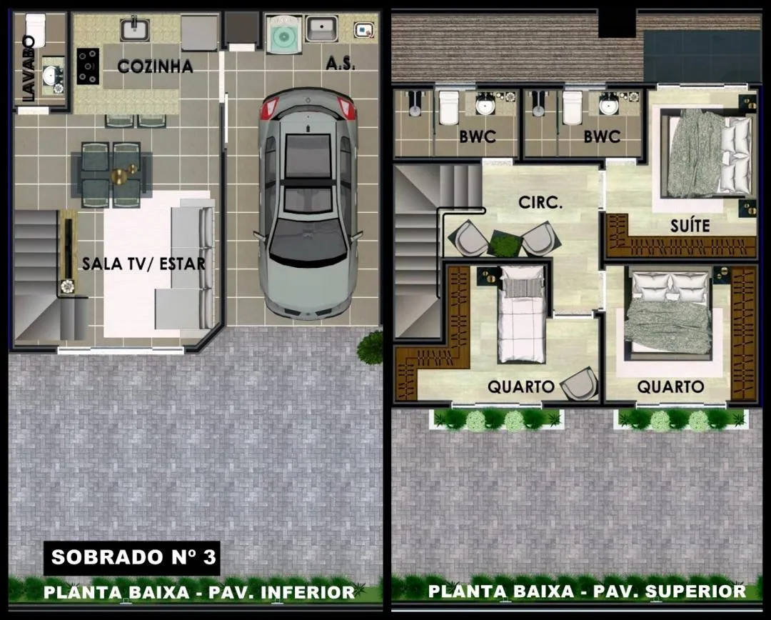 Imagem Sobrado, com 01 suíte mais 2 quartos, Bairro Coqueiral, Cascavel