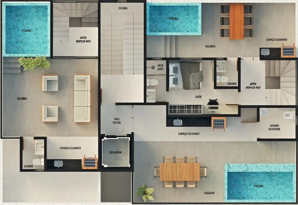 Imagem Apartamento com 3 dormitórios à venda, 72 m² por R$ 549.996,00 - Altiplano Cabo Branco - João Pessoa/PB