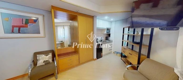 Imagem Flat disponível para venda no Hotel Bienal Suítes na Vila Mariana, com 28m², 1 dormitório e 1 vaga