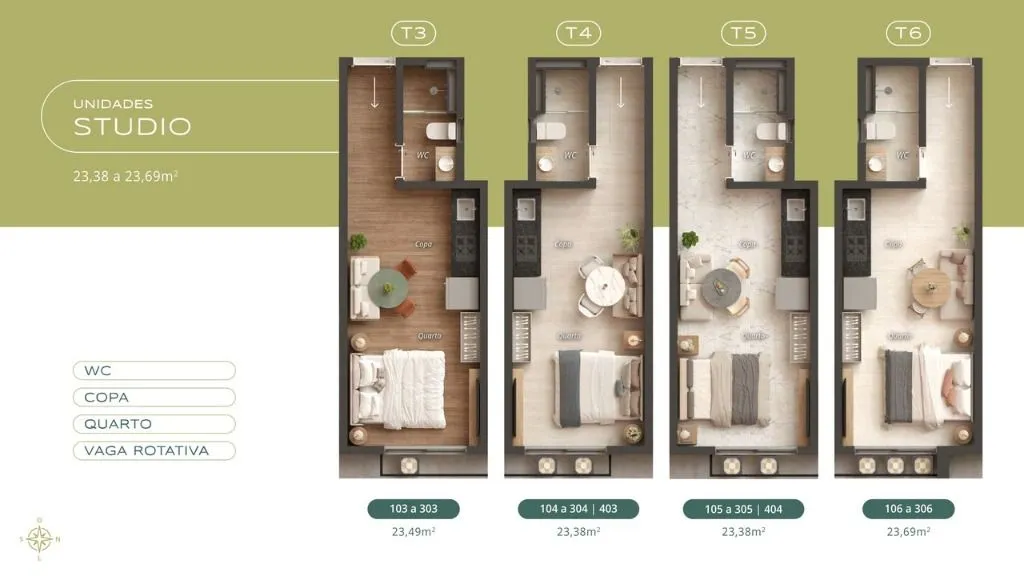Imagem Flat com 1 dormitório à venda, 25 m² por R$ 248.999,00 - Recanto do Poço - Cabedelo/PB