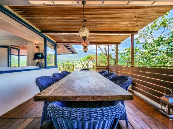 Imagem Luxuosa casa em condomínio à venda em Angra dos Reis-RJ, bairro Frade (Cunhambebe), 5 quartos, 5 suítes, 2 salas, 1 vaga, 470m².