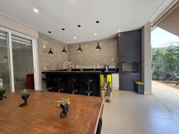 Imagem Casa à venda no Condomínio Athenas, em Paulínia, com design moderno, o imóvel apresenta um conce...