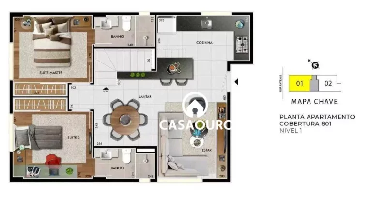 Imagem Cobertura com 2 quartos à venda, 128 m² - Sion - Belo Horizonte/MG