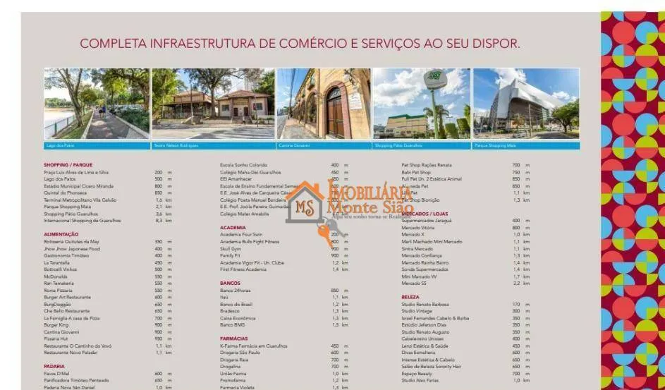 Imagem Apartamento com 2 dormitórios à venda, 45 m² por R$ 368.282,19 - Vila Rosália - Guarulhos/SP