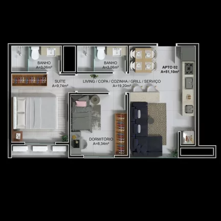 Imagem Ciano Residence - Apartamento à venda no bairro Morretes - Itapema/SC