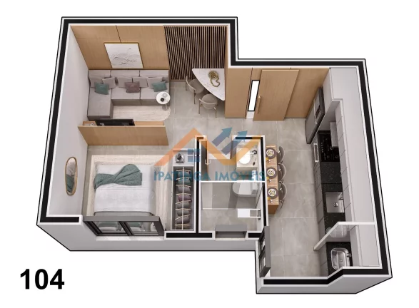 Imagem Apartamento Studio no bairro Horto
