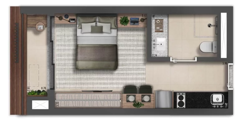 Imagem ORGANY - YUNY - Studio de 25m² (NR), em excelente localização, ao lado do Parque Ibirapuera!