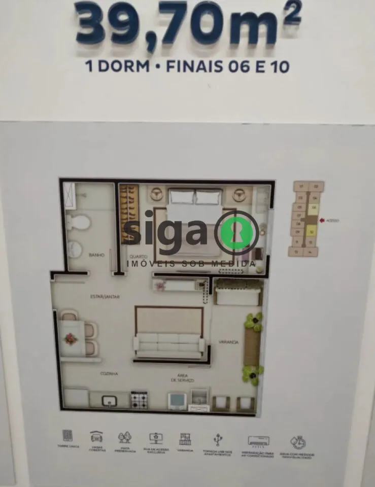 Imagem Apartamento de 40m² à venda no Morumbi