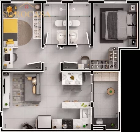 Imagem Apartamento à Venda 49,86m² - 2 dorm 1 suite - Vila Santana